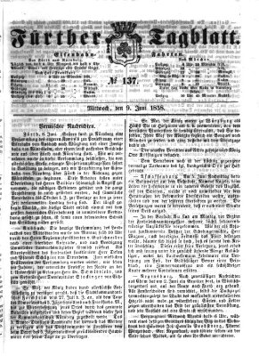 Fürther Tagblatt Mittwoch 9. Juni 1858