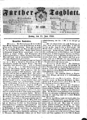 Fürther Tagblatt Freitag 11. Juni 1858