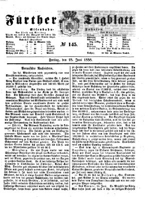 Fürther Tagblatt Freitag 18. Juni 1858