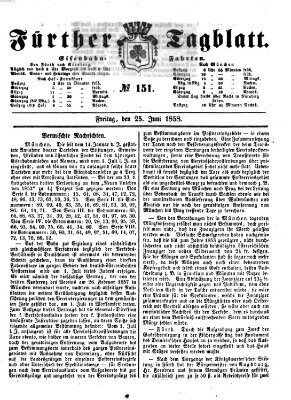 Fürther Tagblatt Freitag 25. Juni 1858