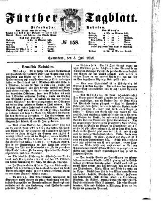 Fürther Tagblatt Samstag 3. Juli 1858