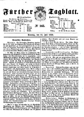 Fürther Tagblatt Sonntag 11. Juli 1858