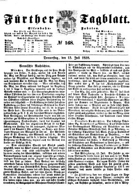 Fürther Tagblatt Donnerstag 15. Juli 1858