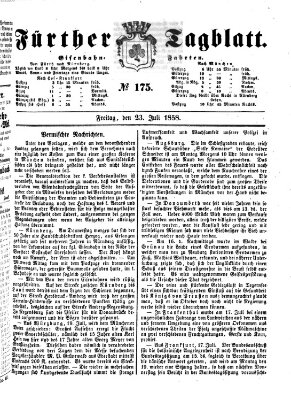 Fürther Tagblatt Freitag 23. Juli 1858