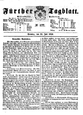 Fürther Tagblatt Sonntag 25. Juli 1858