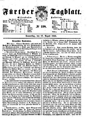 Fürther Tagblatt Donnerstag 19. August 1858