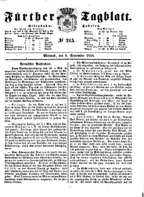 Fürther Tagblatt Mittwoch 8. September 1858