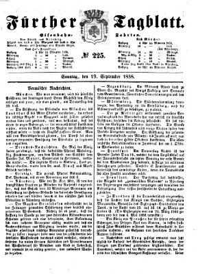 Fürther Tagblatt Sonntag 19. September 1858