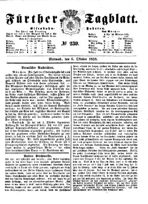 Fürther Tagblatt Mittwoch 6. Oktober 1858