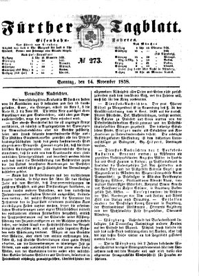 Fürther Tagblatt Sonntag 14. November 1858