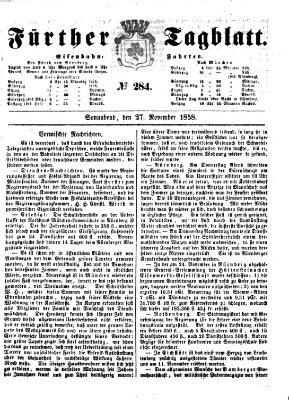 Fürther Tagblatt Samstag 27. November 1858