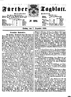 Fürther Tagblatt Dienstag 7. Dezember 1858