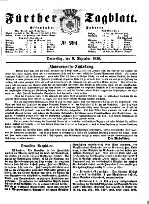 Fürther Tagblatt Donnerstag 9. Dezember 1858