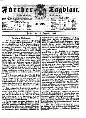 Fürther Tagblatt Freitag 10. Dezember 1858