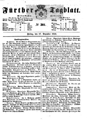 Fürther Tagblatt Freitag 17. Dezember 1858