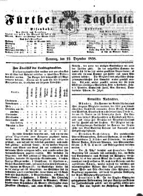 Fürther Tagblatt Sonntag 19. Dezember 1858