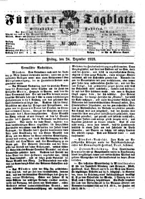 Fürther Tagblatt Freitag 24. Dezember 1858