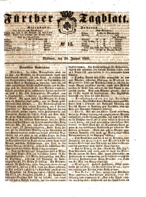 Fürther Tagblatt Mittwoch 18. Januar 1860