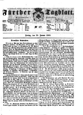 Fürther Tagblatt Freitag 20. Januar 1860