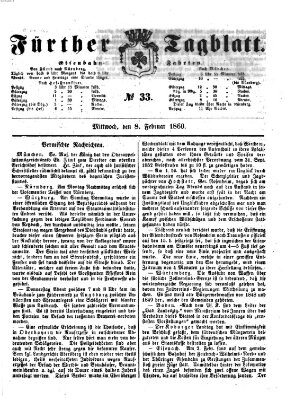 Fürther Tagblatt Mittwoch 8. Februar 1860