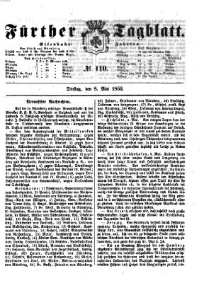 Fürther Tagblatt Dienstag 8. Mai 1860