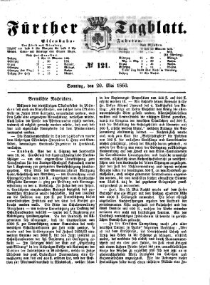 Fürther Tagblatt Sonntag 20. Mai 1860