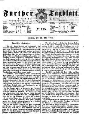 Fürther Tagblatt Freitag 25. Mai 1860