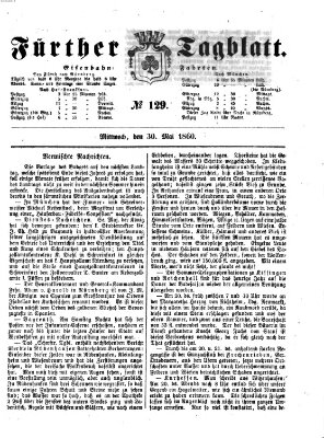 Fürther Tagblatt Mittwoch 30. Mai 1860