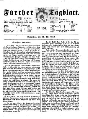 Fürther Tagblatt Donnerstag 31. Mai 1860