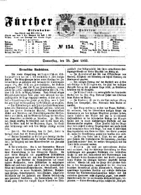 Fürther Tagblatt Donnerstag 28. Juni 1860