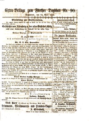 Fürther Tagblatt Samstag 14. April 1860