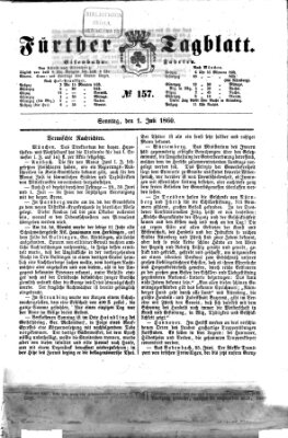 Fürther Tagblatt Sonntag 1. Juli 1860