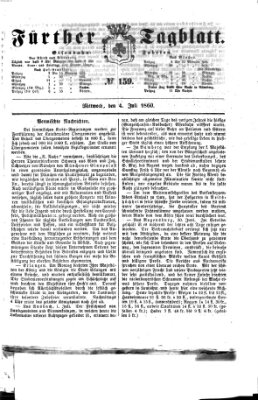 Fürther Tagblatt Mittwoch 4. Juli 1860