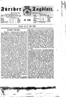 Fürther Tagblatt Freitag 27. Juli 1860