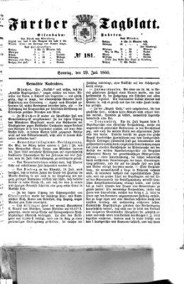 Fürther Tagblatt Sonntag 29. Juli 1860