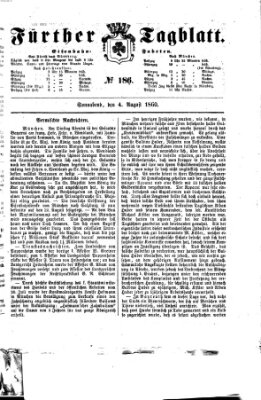 Fürther Tagblatt Samstag 4. August 1860