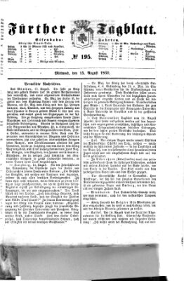 Fürther Tagblatt Mittwoch 15. August 1860