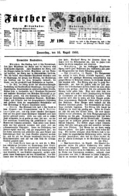 Fürther Tagblatt Donnerstag 16. August 1860