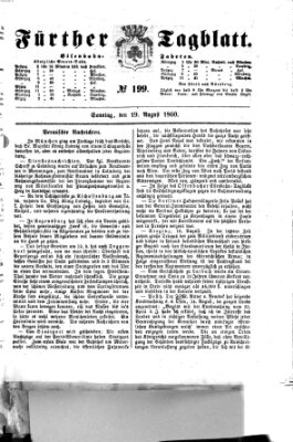 Fürther Tagblatt Sonntag 19. August 1860