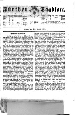 Fürther Tagblatt Freitag 24. August 1860