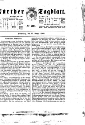 Fürther Tagblatt Donnerstag 30. August 1860