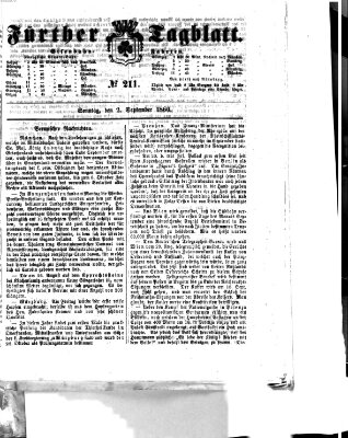 Fürther Tagblatt Sonntag 2. September 1860