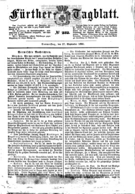 Fürther Tagblatt Donnerstag 27. September 1860