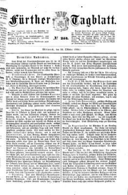 Fürther Tagblatt Mittwoch 24. Oktober 1860