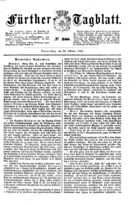 Fürther Tagblatt Donnerstag 25. Oktober 1860