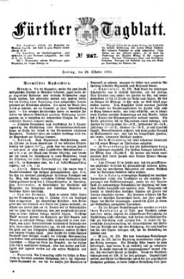 Fürther Tagblatt Freitag 26. Oktober 1860