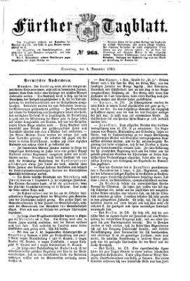 Fürther Tagblatt Sonntag 4. November 1860