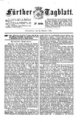 Fürther Tagblatt Samstag 10. November 1860