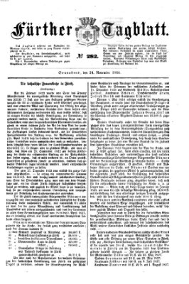 Fürther Tagblatt Samstag 24. November 1860