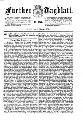 Fürther Tagblatt Dienstag 27. November 1860